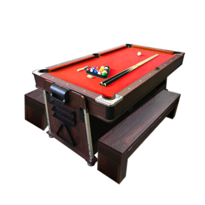 7 FT Pool Table Billiards + Air Hockey Table