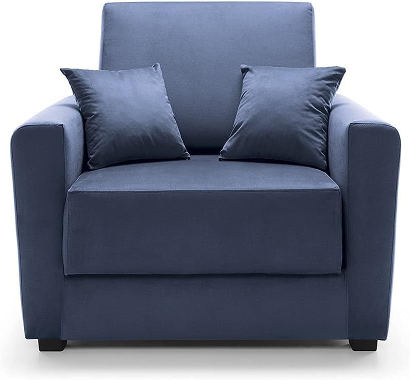 Abakus Direct  Olly Single Sofa Bed Foldable Convertible Lounger Armchair in Easy Clean Velvet Fabric
