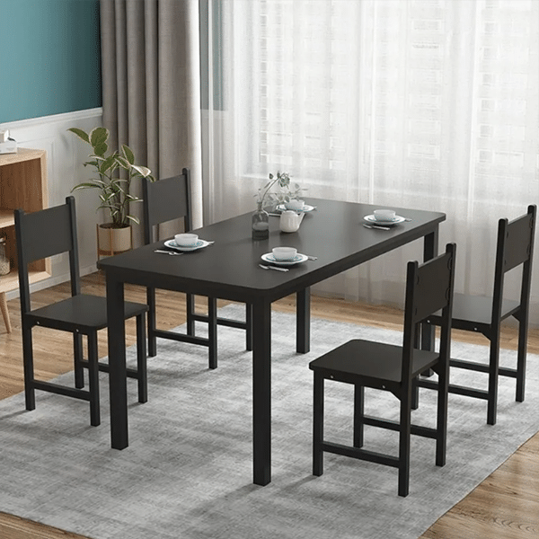 Dining table and chair combination household dining table small apartment rectangular fast dining table and chairs