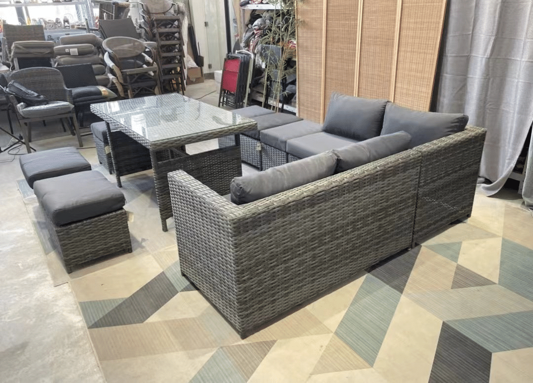 A brand new set of outdoor pe rattan modular sofa