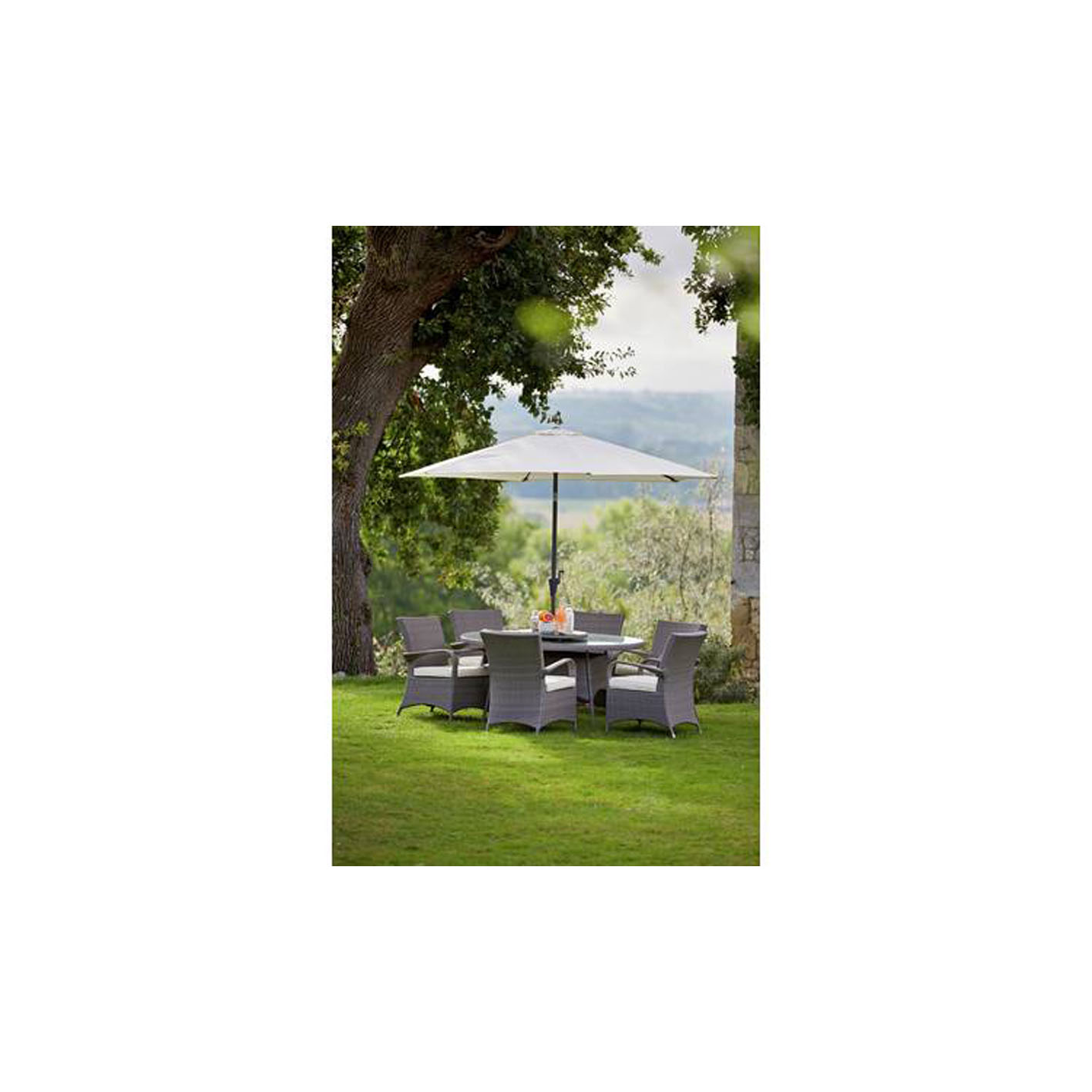 Argos Home Seychelles 6 Seater Rattan Effect Patio Set -Grey