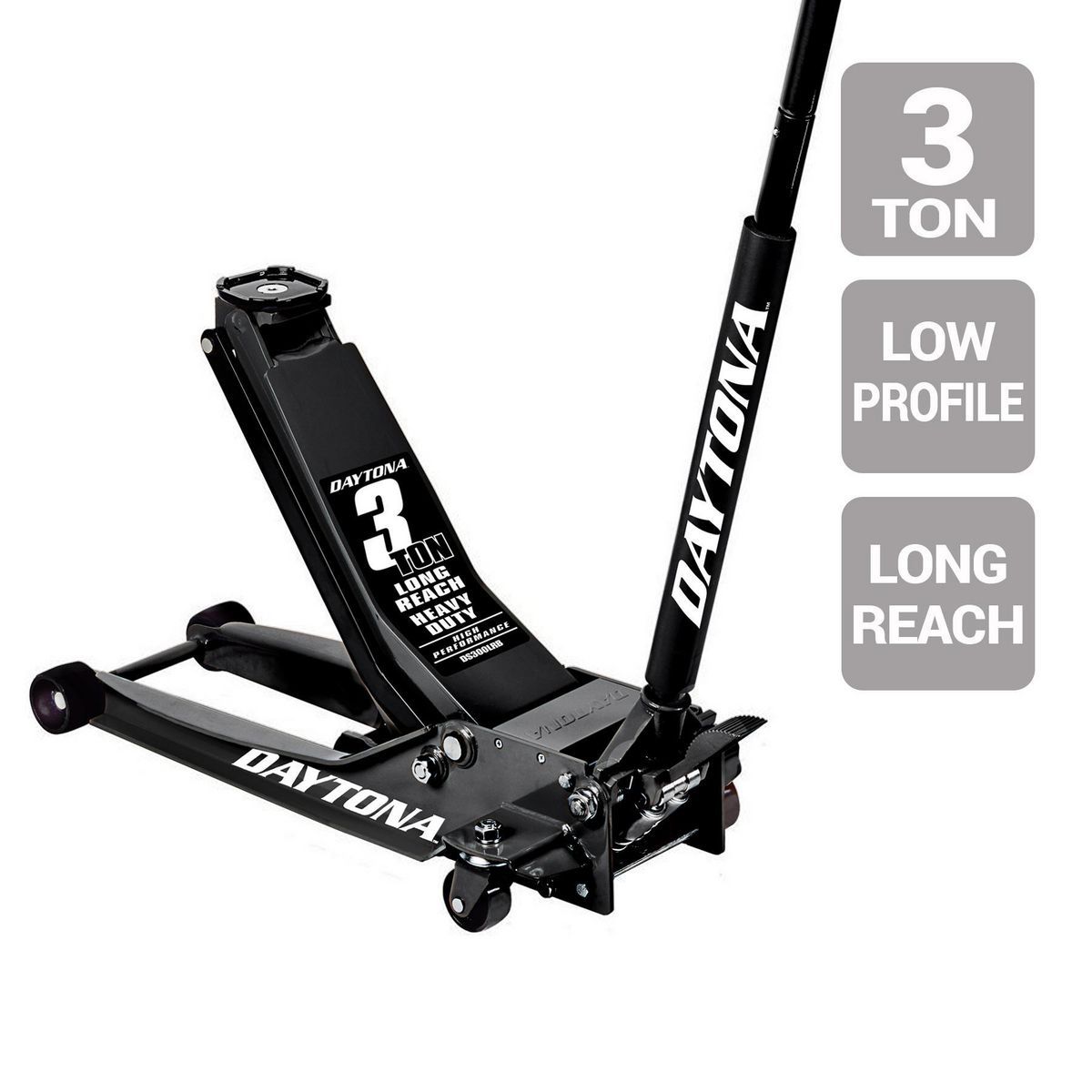 3 Ton Long-Reach Low-Profile Professional Floor Jack with RAPID PUMP