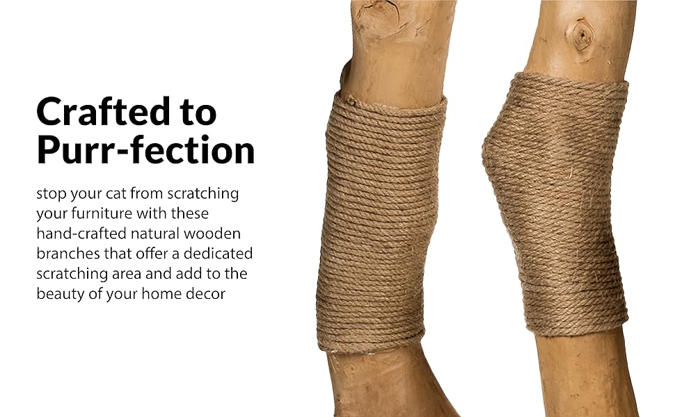 Cat branches with cat scratchers on cat tree | cat tower