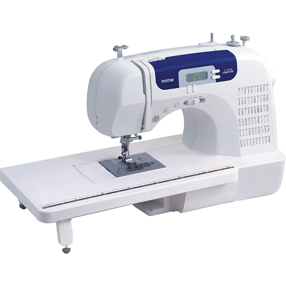 Brother Sewing and Quilting Machine, CS6000i, 60 Built-in Stitches, 2.0′′ LCD Display, Wide Table, 9 Included Sewing Feet