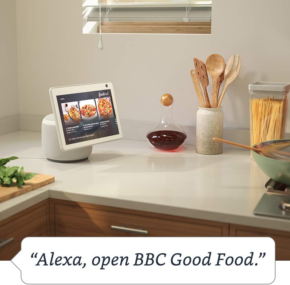 Echo Show 10 (3rd generation) | HD smart display with motion and Alexa, Charcoal Fabric