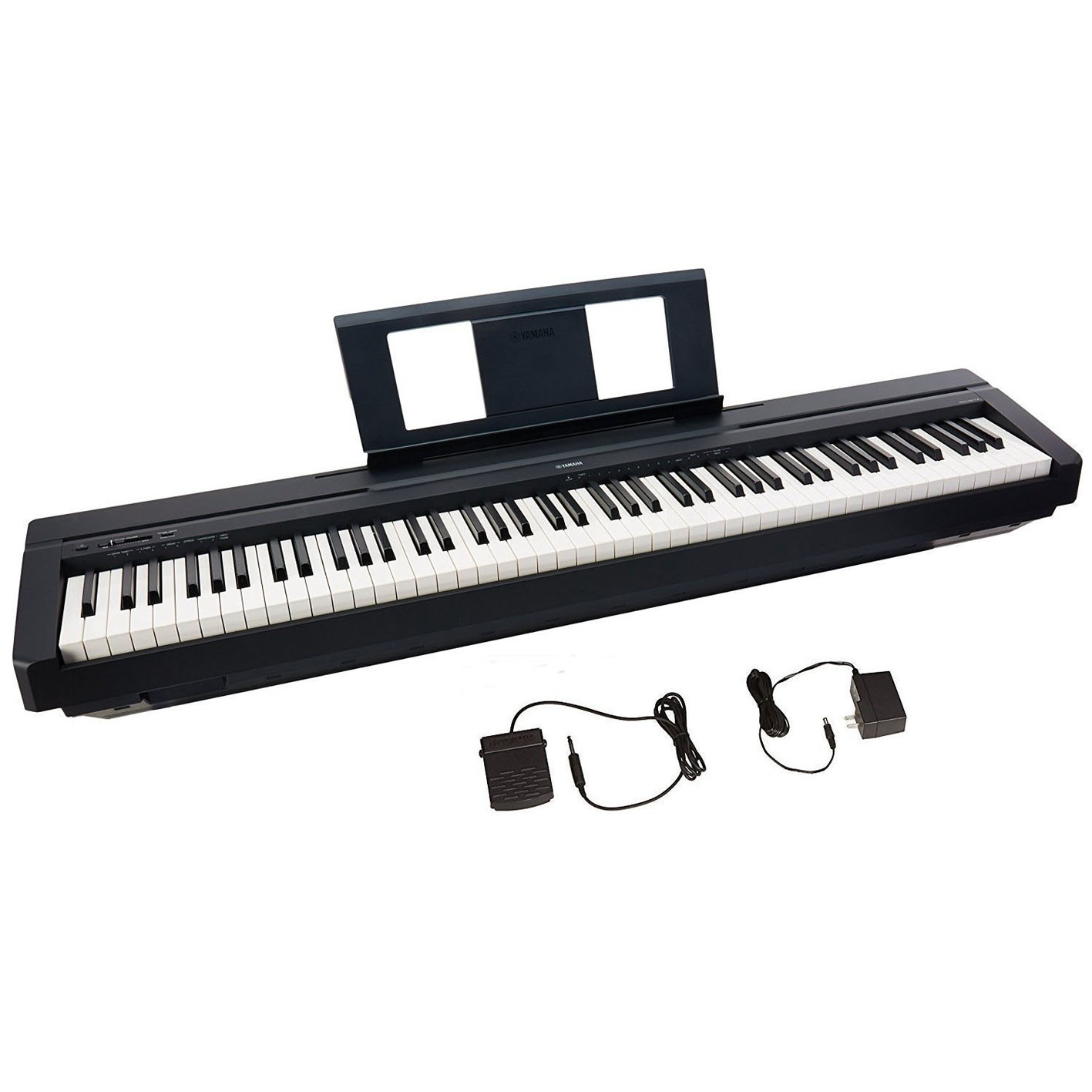 YAMAHA P45 88-Key Weighted Digital Piano Home Bundle With Wooden Furniture Stand And Bench P45 Bundle