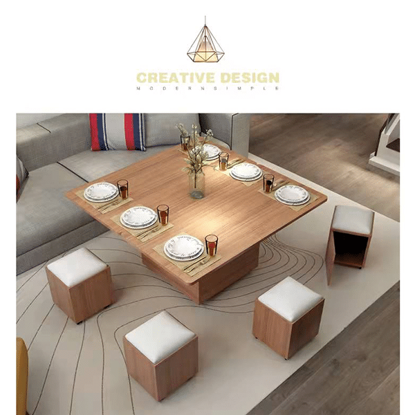 Multifunction Foldable Coffee Table Liftable