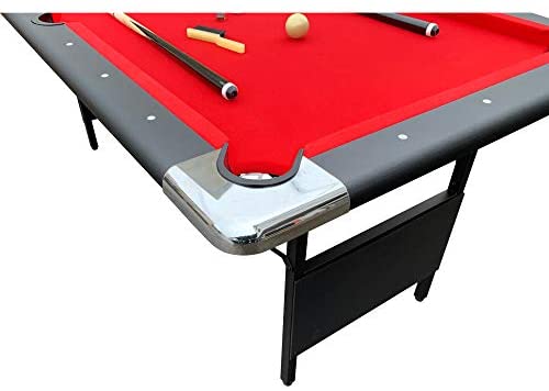 Hathaway Fairmont Portable 6-Ft Pool Table for Families with Easy Folding for Storage, Includes Balls, Cues, Chalk