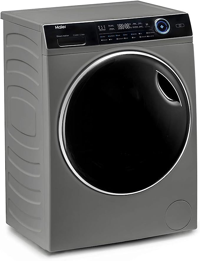 Haier HWD100-B14979S Freestanding Washer Dryer, Direct Motion and LED Display, 1400RPM 10kg Load, Graphite [Energy Class D]
