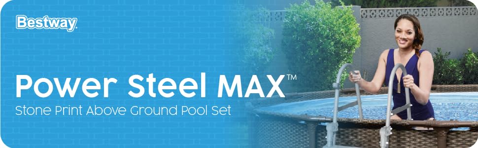 Bestway Pool, Power Steel Pool, Above Ground Pool, Swimming Pool, Framed Pool, Garden Pool