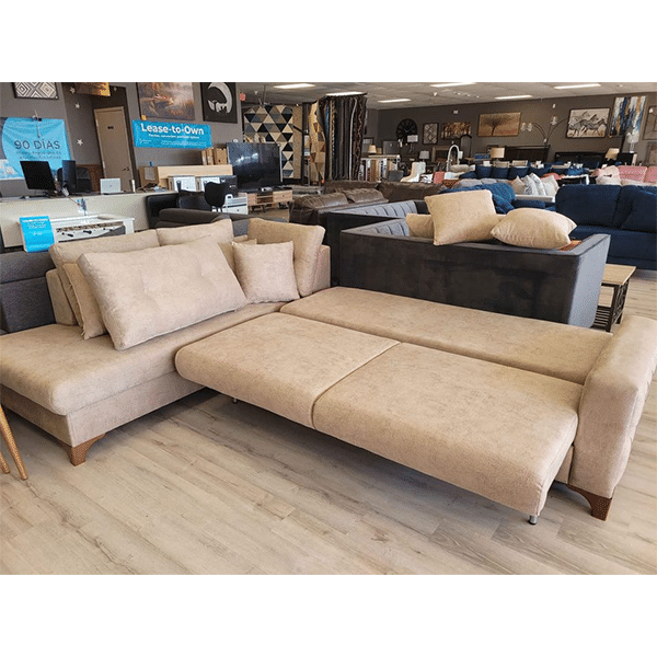 L-shaped recliner living room sofa