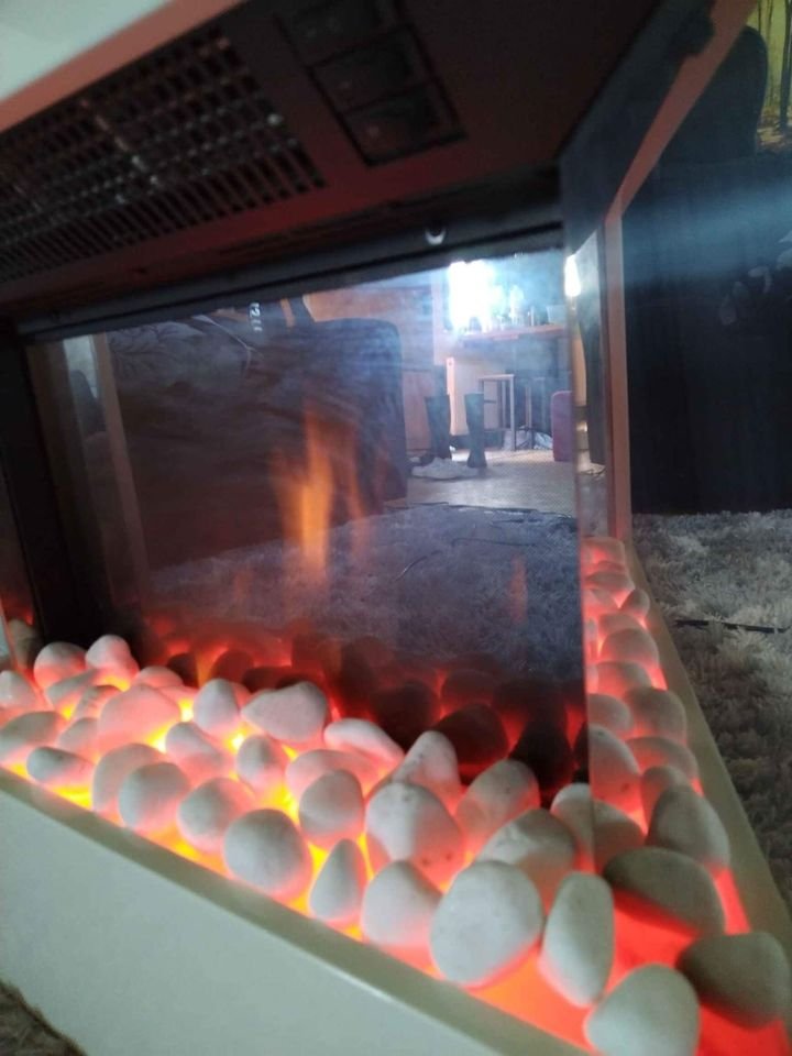 Dimplex Clova white wall electric fireplace