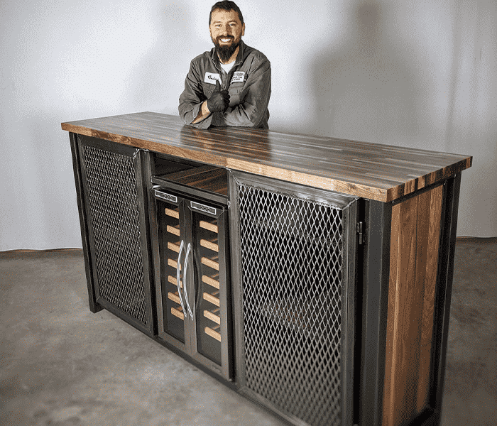 Modern Industrial Liquor Cabinet