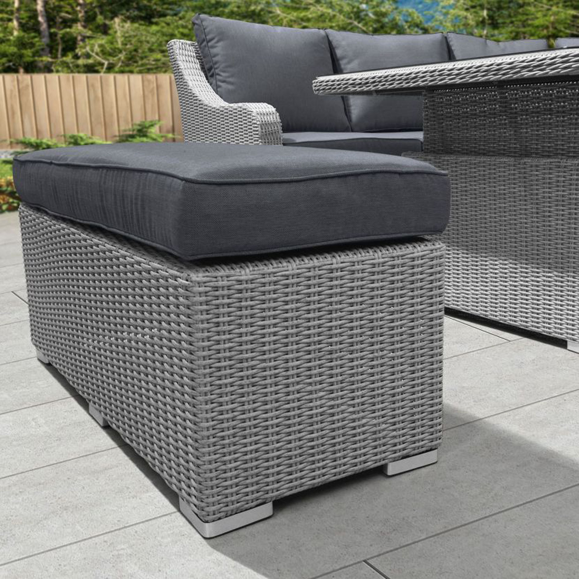 Harper Casual Dining Corner Sofa Set with Firepit Table