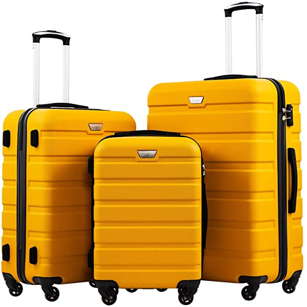 COOLIFE Luggage 3 Piece Set Suitcase Spinner Hardshell Lightweight TSA