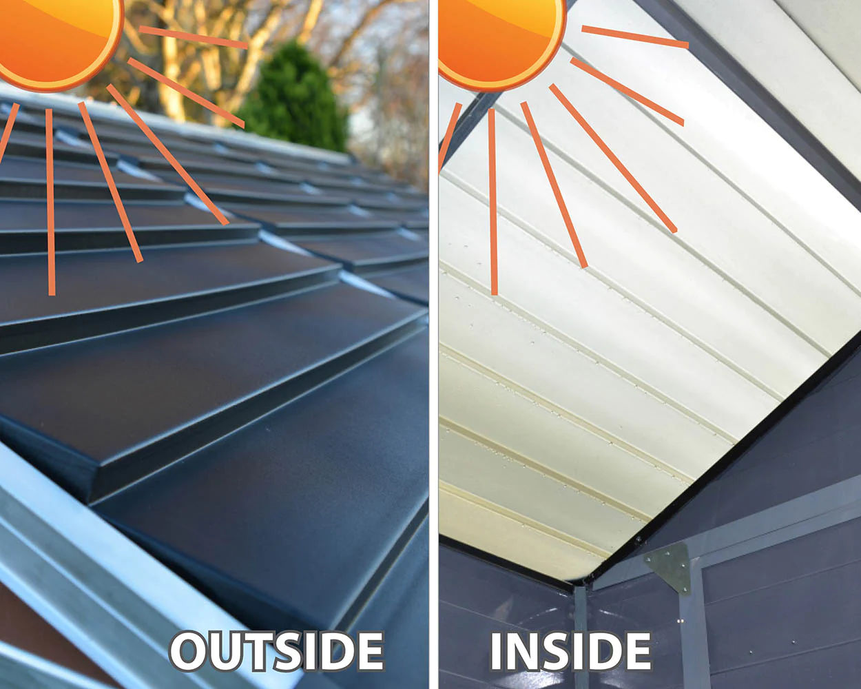 Palram Canopia Skylight 6 ft. x 5 ft. Shed Kit - Dark Grey