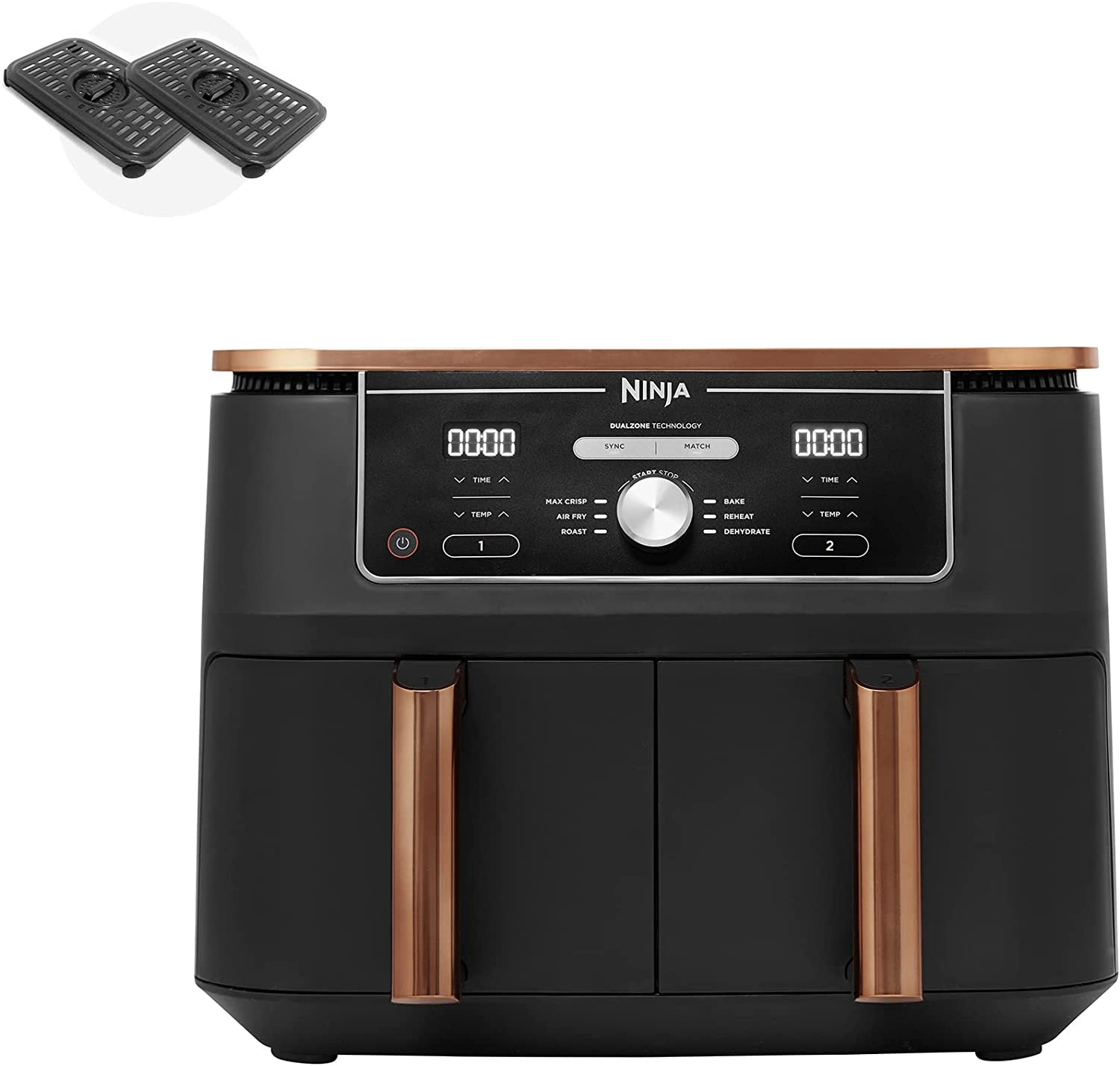 Ninja Foodi Max Dual Zone Air Fryer [AF400UK] 2-drawer, 6 cooking functions, 9.5L