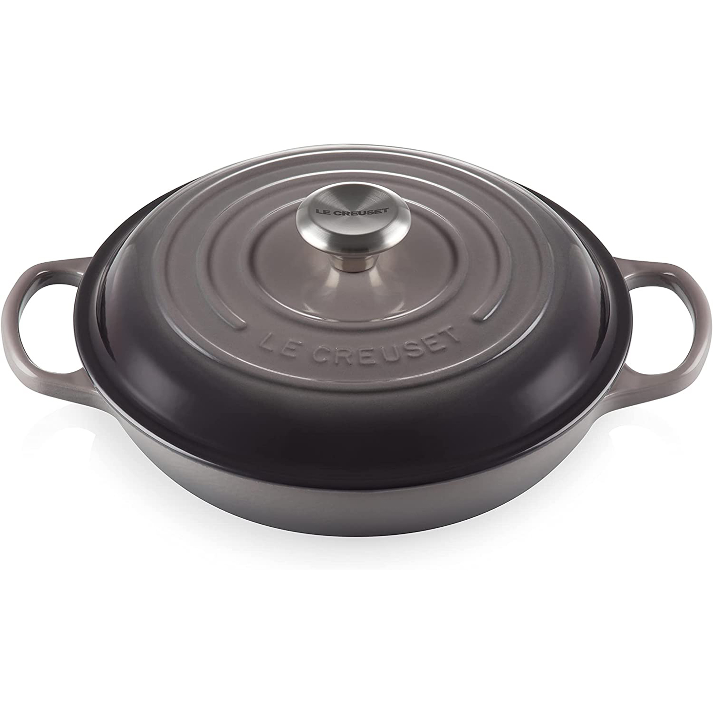 Le Creuset Shallow Casserole/Braiser With Lid, 26 cm, 2 Litres, Navy, 25032265214460