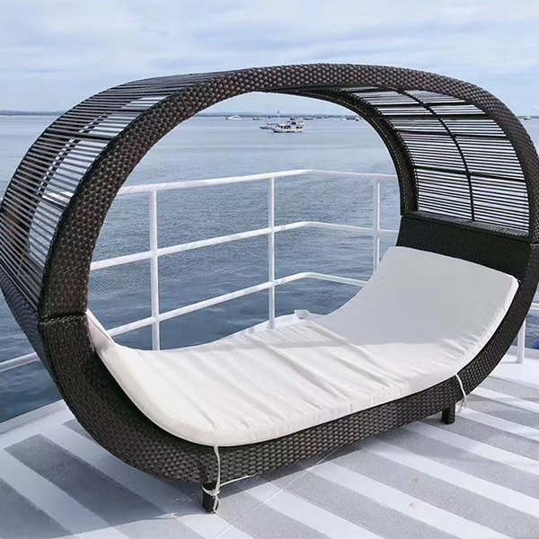 YOLANDA direct courtyard rocking chair recliner with removable headrest pillow, breathable Texteline Farbic zero gravity rocking chair