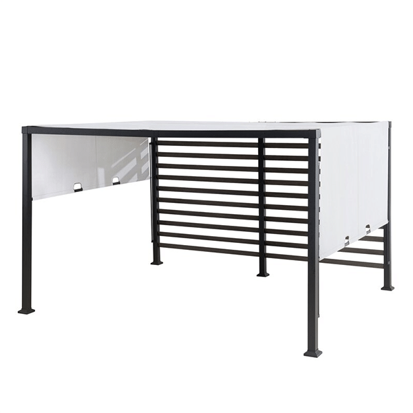 Soft backyard 12 feet. Width x 10 feet. D Steel pergola with canopy