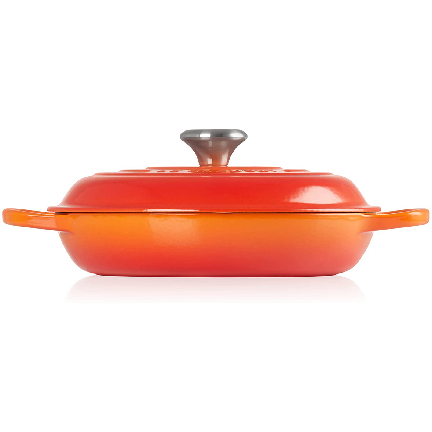 Le Creuset Shallow Casserole/Braiser With Lid, 26 cm, 2 Litres, Navy, 25032265214460