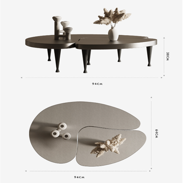light luxury small apartment special-shaped coffee table