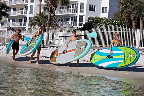 DRIFT Inflatable Stand Up Paddle Board, SUP with Paddle, Backpack Travel Bag, Pump, Fin, & Coiled Leash