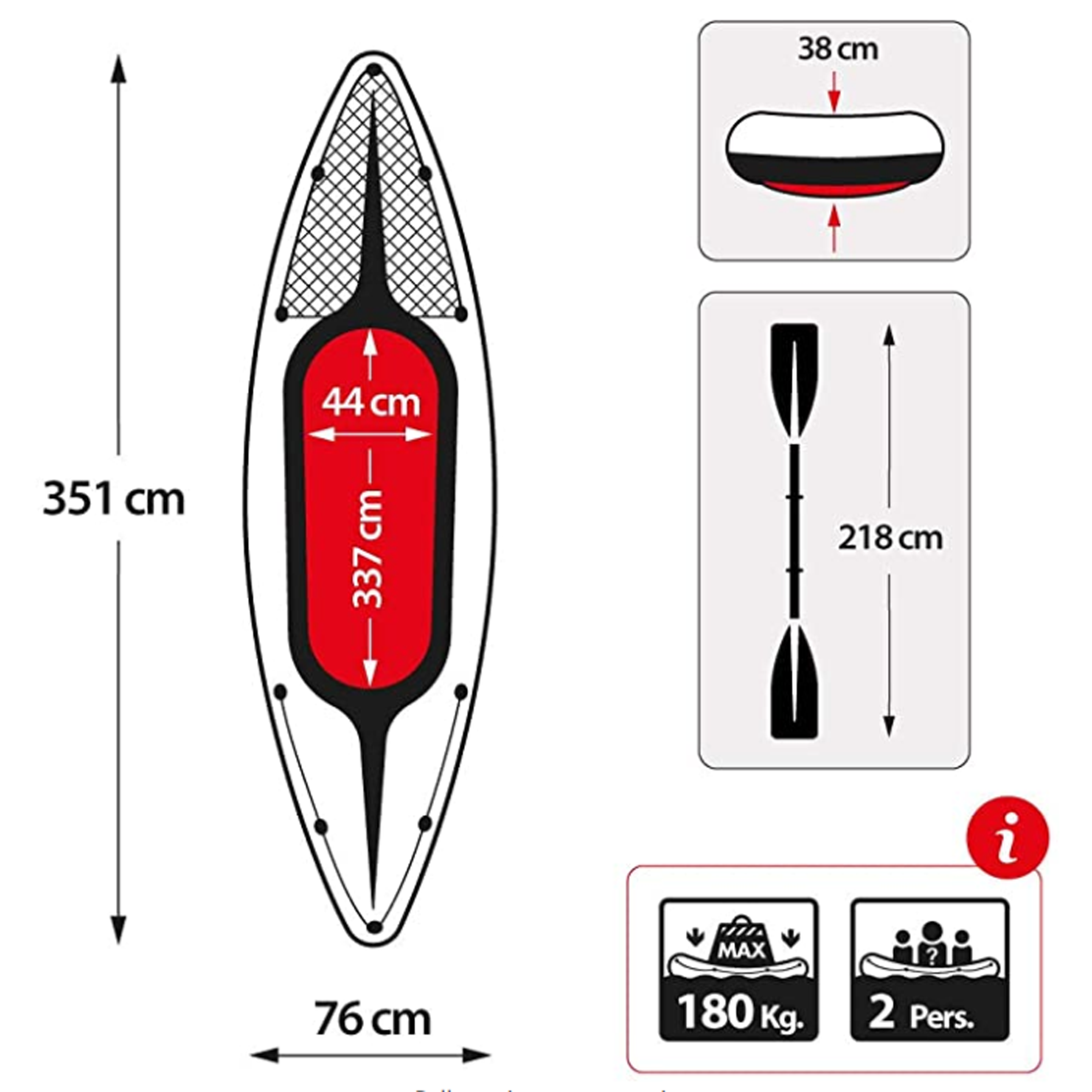 Intex Challenger Kayak Inflatable Set with Aluminum Oars
