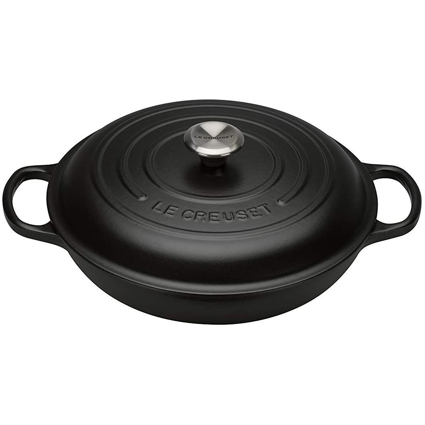 Le Creuset Shallow Casserole/Braiser With Lid, 26 cm, 2 Litres, Navy, 25032265214460