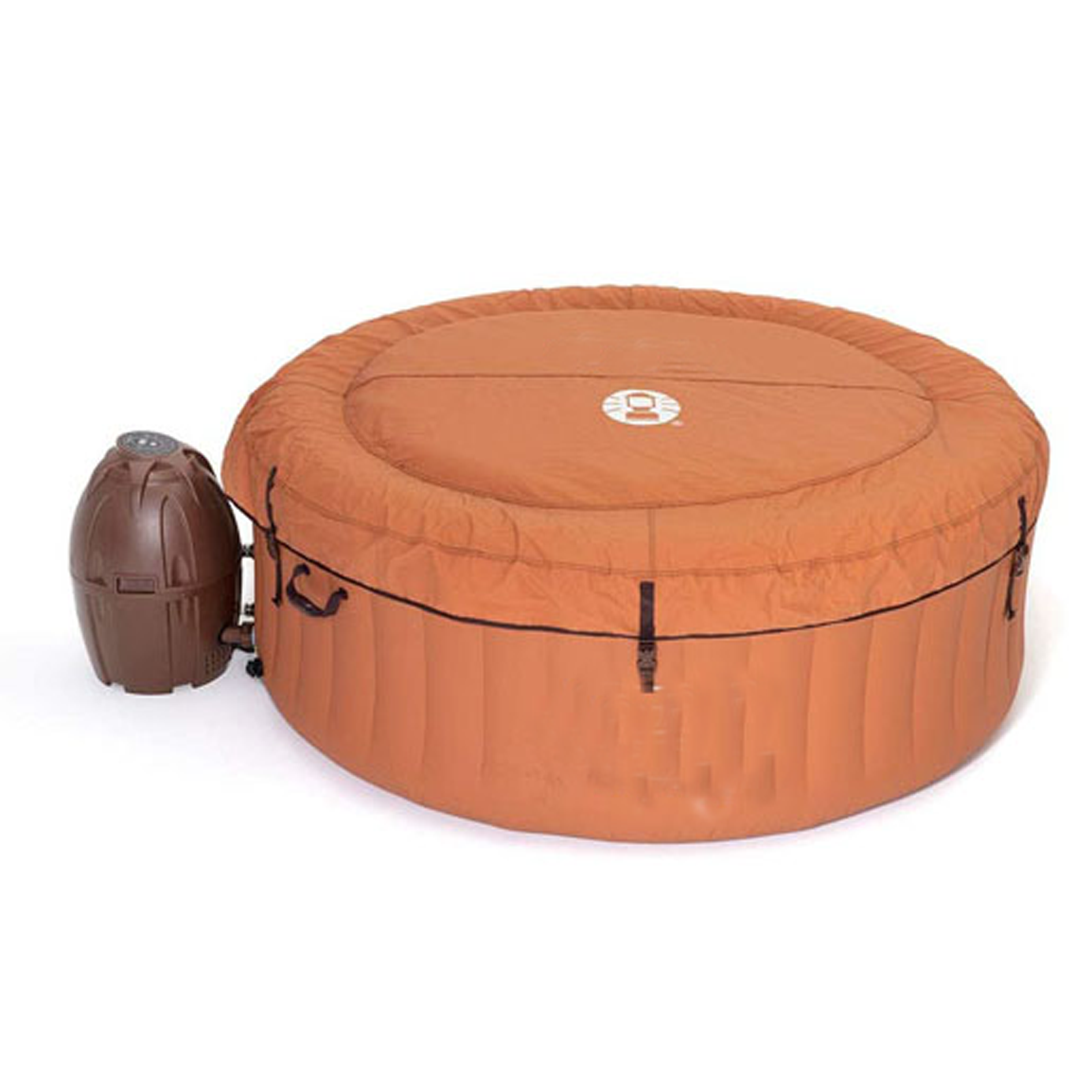 Outdoor portable inflatable hot tub spa for 4 persons with 120 nozzles, pumps, 2 filter elements and bathtub cover