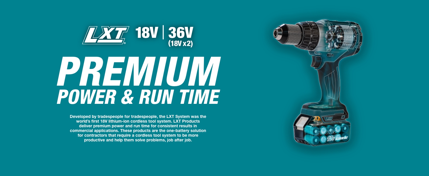 LXT premium power runtime tradespeople trade