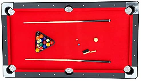 Hathaway Fairmont Portable 6-Ft Pool Table for Families with Easy Folding for Storage, Includes Balls, Cues, Chalk