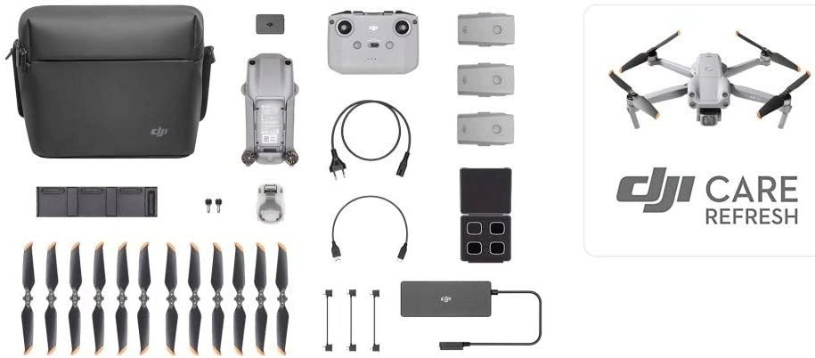 DJI Air 2S Worry-Free Fly More Combo - Drone with 3-Axis Gimbal Camera, 5.4K Video, 1-Inch CMOS Sensor, MasterShots, Service Plan Included, Covers Various Types of Damage