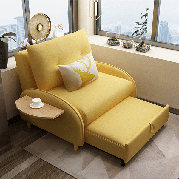 Folding sofa bed single living room dual-use small apartment multifunctional bedroom study folding bed cute net red sofa 1.1 meters sponge model with pedals