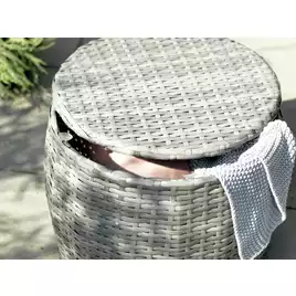 Habitat 2 Seater Wicker Barrel Bistro Set - Grey