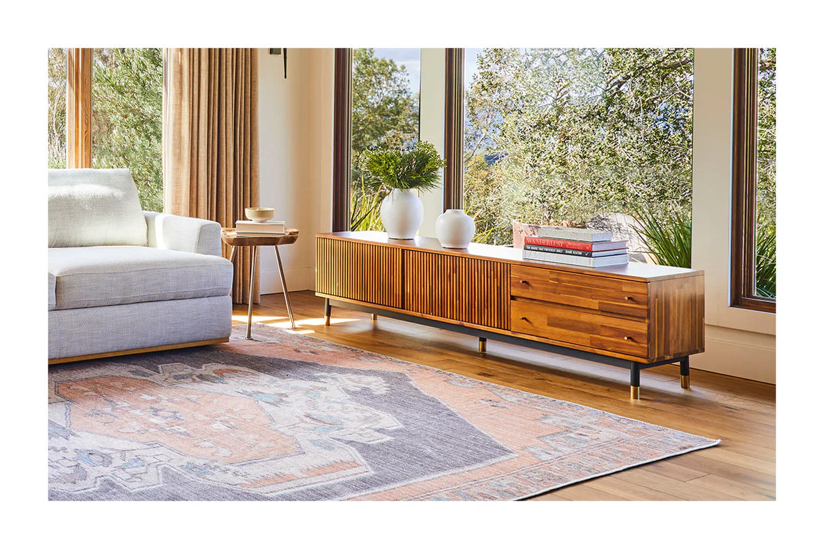 TV STAND 79'' Media Console Living Room Furniture UK.