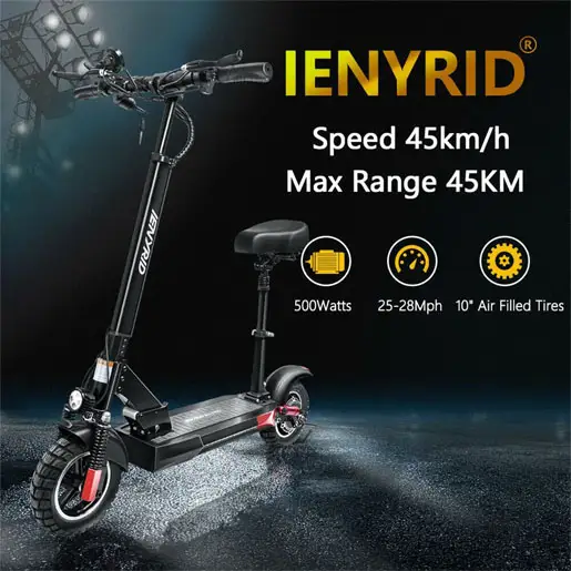IENYRID M4 PRO Electric Scooter for Adult, Scooter with Detachable Seat, LCD Display, 3 Speed Modes