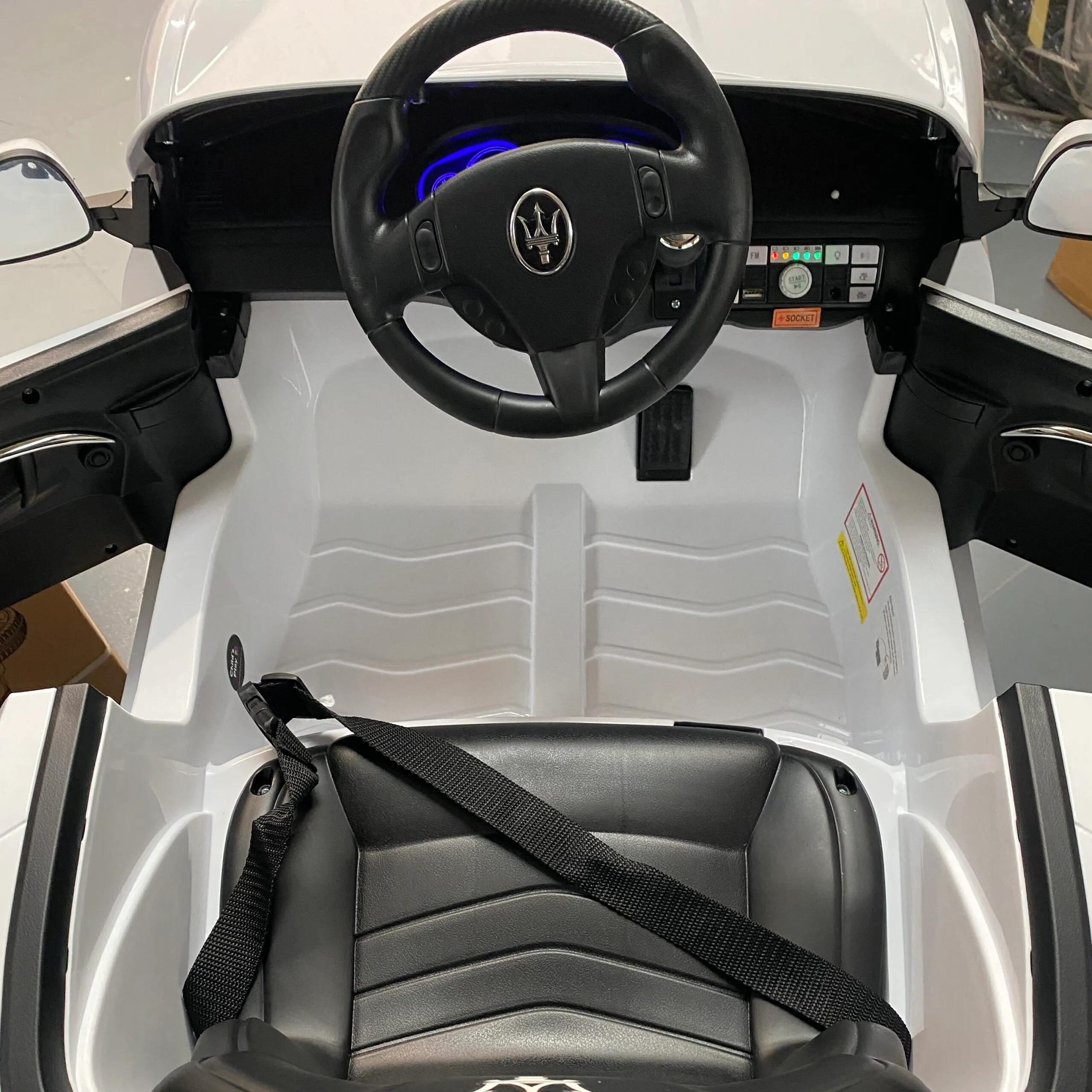 Maserati Gran Cabrio Kids 12v Electric Ride On Car in WHITE