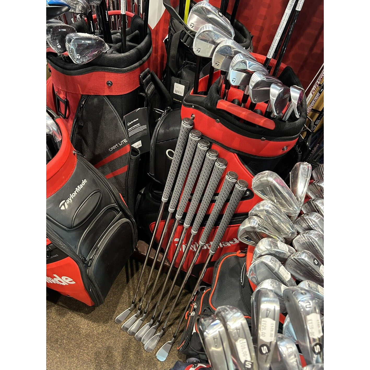 TaylorMade P7-MB irons (BLADES) 4-P.W., KBS TOUR 120. STIFF