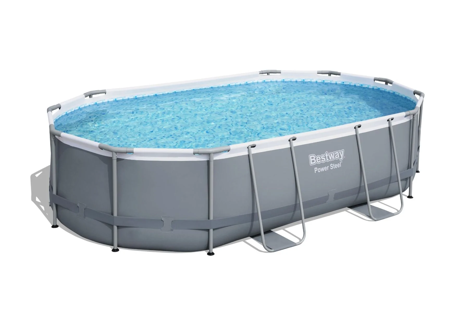 Bestway 16ft Power Steel Oval Swimming Pool & Filter Set - BW56448