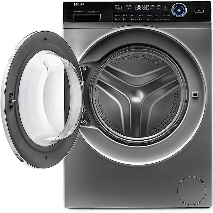 Haier HWD100-B14979S Freestanding Washer Dryer, Direct Motion and LED Display, 1400RPM 10kg Load, Graphite [Energy Class D]