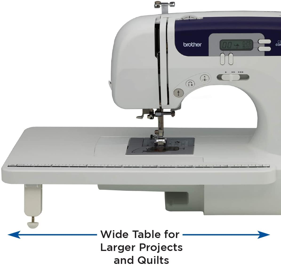 Brother Sewing and Quilting Machine, CS6000i, 60 Built-in Stitches, 2.0′′ LCD Display, Wide Table, 9 Included Sewing Feet