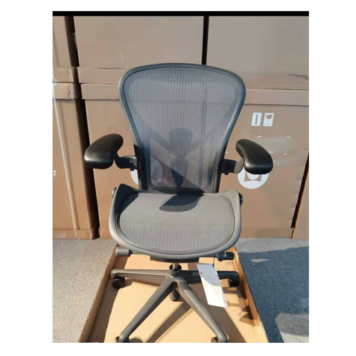Herman Miller Aeron 2nd generation, Herman Miller Aer on 2nd generation ergonomic chair office chair 2nd generation high matching dark gray steel feet, Y-shaped lumbar support Ergonomic chair, lumbar support chair, office computer chair, medium nylon