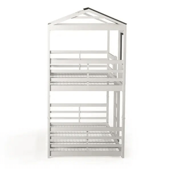 Furniture Vaia White Double Bimetal Bunk Bed
