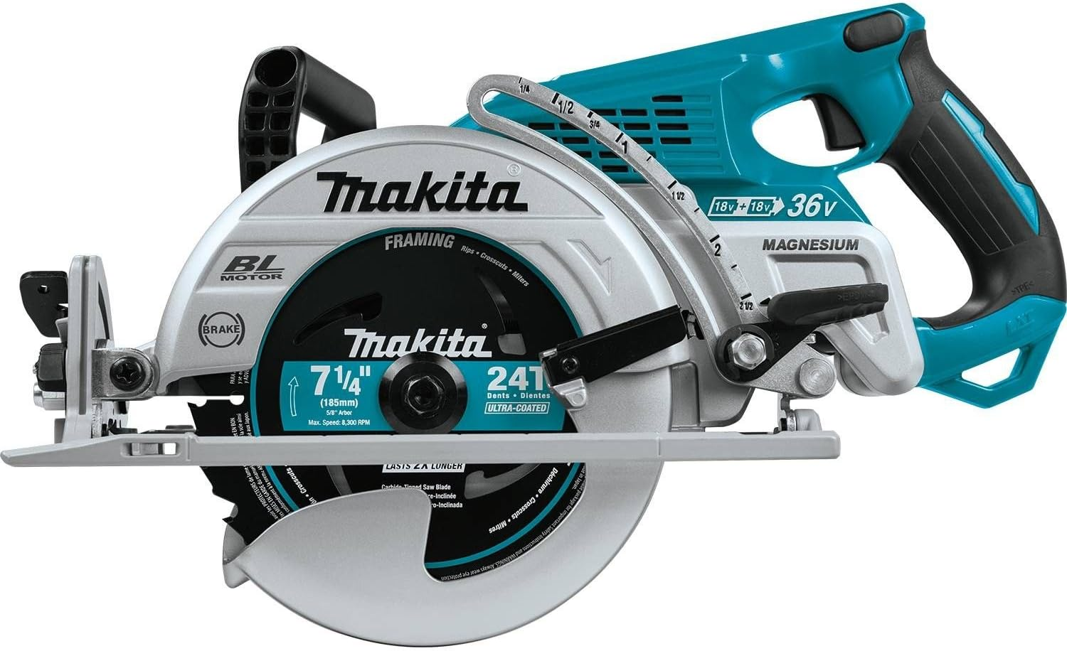 Makita XSR01PT 36V (18V X2) LXT® Brushless Rear Handle 7-1/4