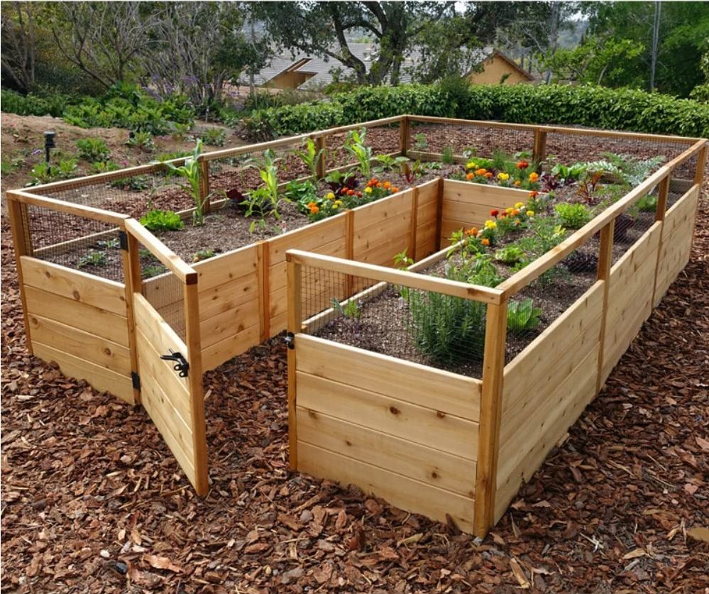 20.32 x 30.48 cm cedar garden bed
