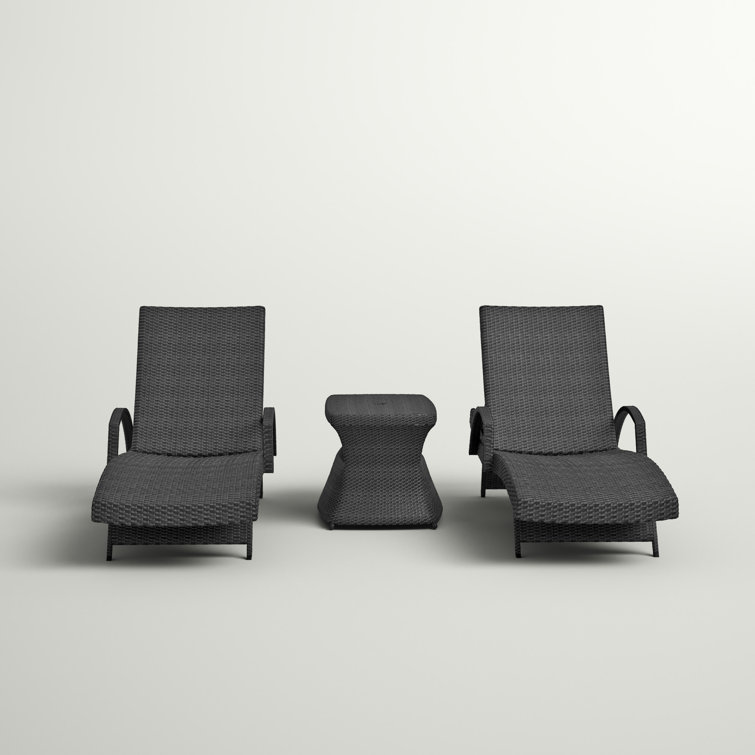 Rebello Long Reclining Chaise Lounge Set