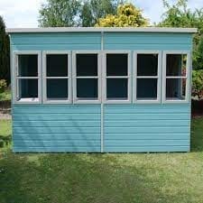 10′ x 10′ Sun Pent Wooden Garden Potting Shed