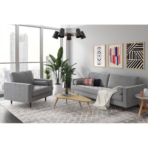 84” Square Arm Sofa