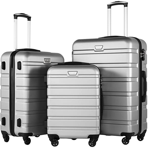 COOLIFE Luggage 3 Piece Set Suitcase Spinner Hardshell Lightweight TSA
